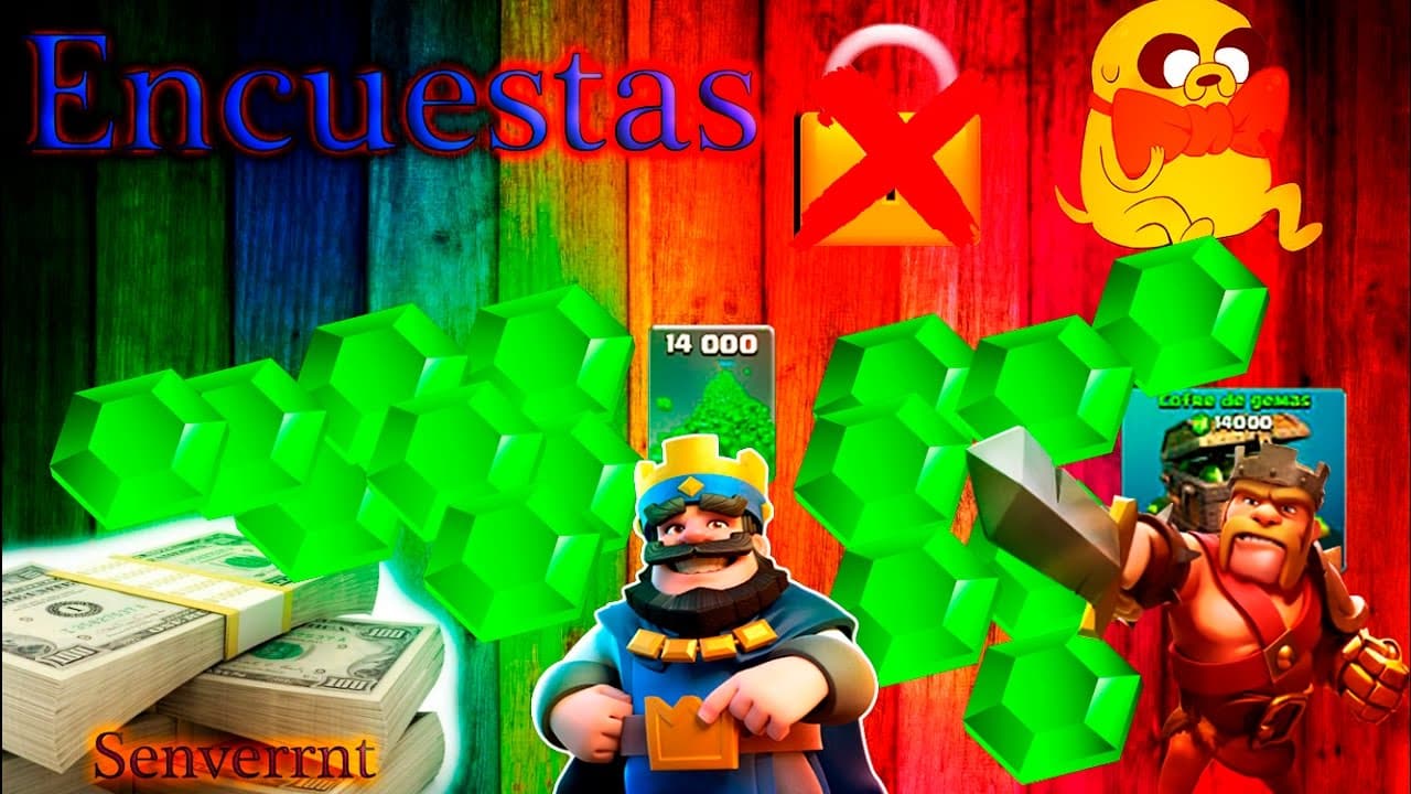 Cómo conseguir gemas en Clash Royale con encuestas